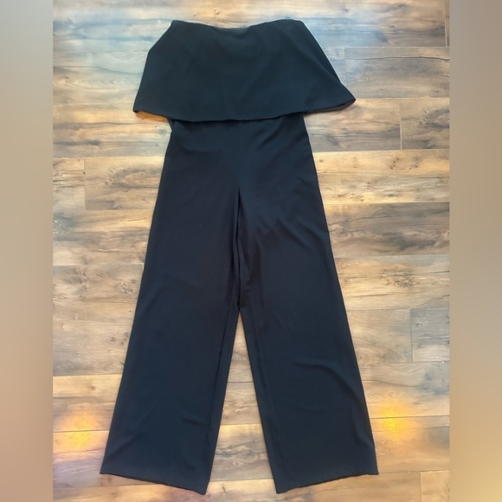 DeJaVu Off-Shoulder Black Wide-Leg Jumpsuit | Size Small